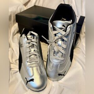 Puma Speedcat Metallic Silver Shoes 9 Women’s